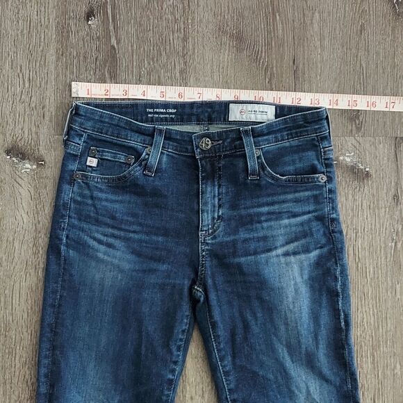 AG Adriano Goldschmied Jeans Sz 25R Prima Mid Rise Cigarette Crop Skinny Denim - Picture 6 of 7